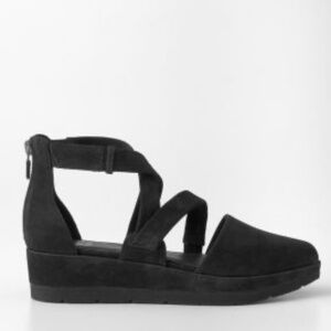 EILEEN FISHER BOVERY Black Nubuck Shoes - Size 9